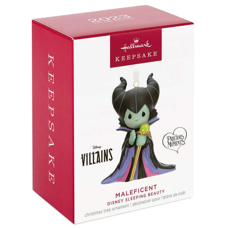 Hallmark Disney Precious Moments Maleficent Porcelain Ornament 6 Hallmark Disney Precious Moments Maleficent Porcelain Ornament - Image 4