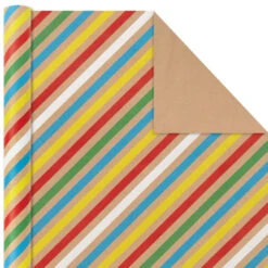 Hallmark Primary Birthday 3-Pack Kraft Wrapping Paper, 105 Sq. Ft. Total -Hallmark Store Primary Birthday 3Pack Kraft Wrapping Paper 5EWR6409 05