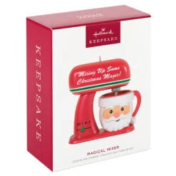 Hallmark Magical Mixer Ornament -Hallmark Store Red Stand Mixer With Santa Bowl Keepsake Ornament 1699QGO2909 04