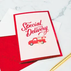 Hallmark Special Delivery 3D Pop-Up Valentine's Day Card 18 Hallmark Special Delivery 3D Pop-Up Valentine's Day Card -Hallmark Store Red Truck With Flowers 3D PopUp Valentines Day Card 1299IAV6066 07