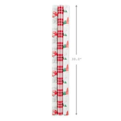 Hallmark Rustic Winter 3-Pack Reversible Metallic Christmas Wrapping Paper, 120 Sq. Ft. -Hallmark Store Rustic Winter Reversible Christmas Wrapping Paper 5JXW1034 03