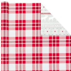 Hallmark Rustic Winter 3-Pack Reversible Metallic Christmas Wrapping Paper, 120 Sq. Ft. -Hallmark Store Rustic Winter Reversible Christmas Wrapping Paper 5JXW1034 05