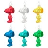 Hallmark The Peanuts® Gang Snoopy Glass Ornaments, Set Of 6 -Hallmark Store Set of 6 Colored Glass Snoopy Keepsake Ornaments 2499QSB6329 01