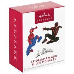 Hallmark Mini Marvel Spider-Man And Miles Morales Ornaments, Set Of 2 -Hallmark Store Spiderman Miles Morales Keepsake Ornaments 1999QXM9337 06