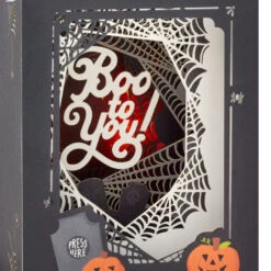 Hallmark Boo To You Musical 3D Pop-Up Halloween Card With Light 15 Hallmark Boo To You Musical 3D Pop-Up Halloween Card With Light -Hallmark Store Spooky Graveyard 3D PopUp Music Light Halloween Card 1099HJD5002 05
