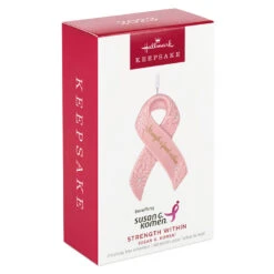 Hallmark Strength Within Pink Ribbon Porcelain Ornament Benefiting Susan G. Komen® 11 Hallmark Strength Within Pink Ribbon Porcelain Ornament Benefiting Susan G. Komen® -Hallmark Store Susan G Komen Pink Ribbon Keepsake Ornament 1999QXI7427 04