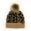 Britt’s Knits Tan Snow Leopard Women's Knit Pom Hat 2 Britt’s Knits Tan Snow Leopard Women's Knit Pom Hat -Hallmark Store Tan Snow Leopard Womens Knit Pom Hat BKSLHATTAN 01