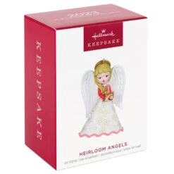 Hallmark Heirloom Angels Ornament -Hallmark Store White Pink Angel Keepsake Ornament 1699QXR8197 04