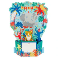 Hallmark Wild Animal Party Boxed Pop-Up Birthday Cards, Pack Of 8 11 Hallmark Wild Animal Party Boxed Pop-Up Birthday Cards, Pack Of 8 -Hallmark Store Wild Animal Party PopUp Boxed Birthday Cards 5STZ1174 03
