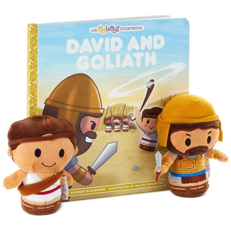 Hallmark Itty Bittys® David And Goliath Plush And Storybook Set 3 Hallmark Itty Bittys® David And Goliath Plush And Storybook Set